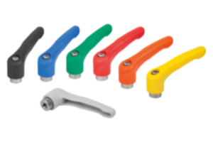 Clamping levers, plastic with internal thread threaded insert stainless steel - inch