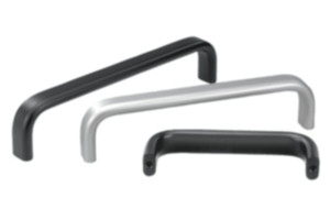 Pull handles, oval aluminium