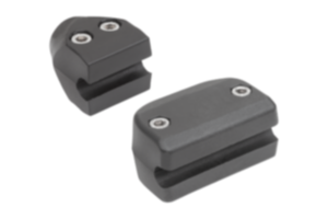 Single clamps, plastic, for round lateral guides Single clamps, plastic, for round lateral guides