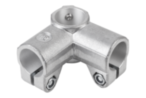 Tube clamps, right-angle, aluminium Tube clamps, right-angle, aluminium