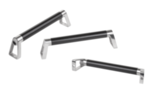 Tubular handles, carbon with stainless steel grip legs